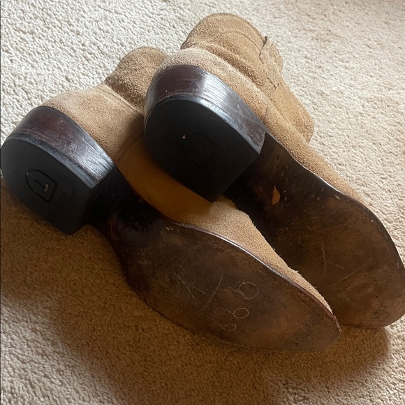 Women's Tecova Tan Suede Western Boots - Picture 7 of 8